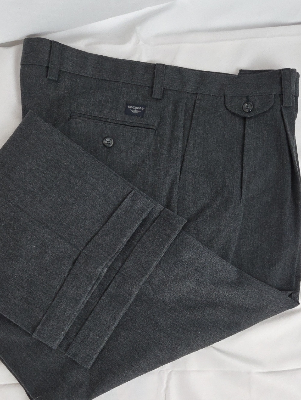 Dockers Men’s Dark Gray Pleated Dress Pants